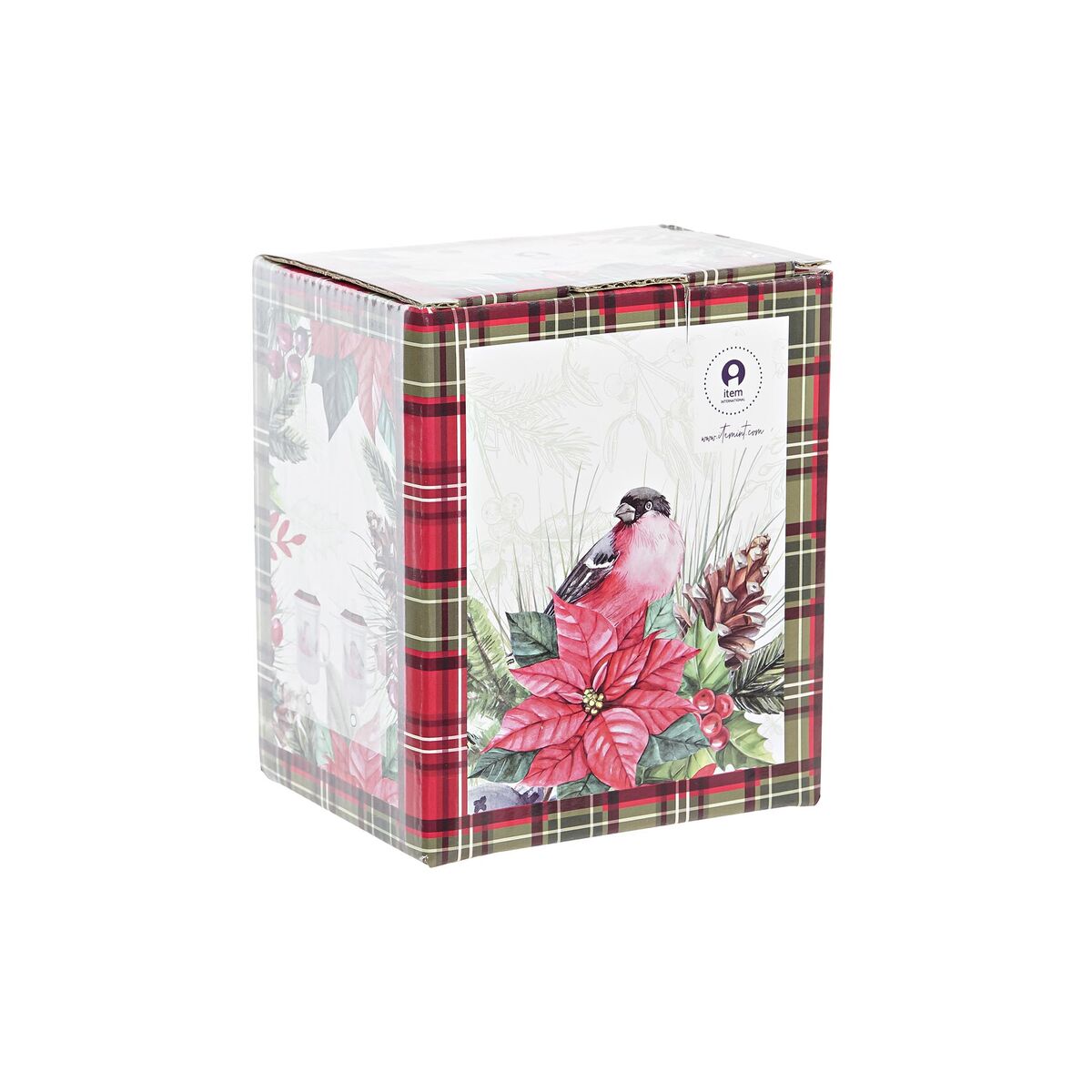 Taza para Infusión DKD Home Decor Pájaro Cristal Porcelana Rojo (300 ml) (2 Unidades) - 4
